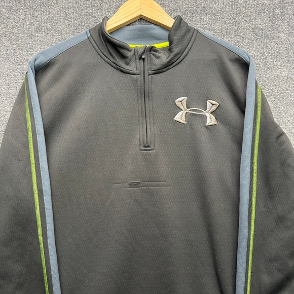 Under Armour Sweatshirt Men's Size 2XL Black 1/4 Zip AllSeasonGear Pullover - Picture 5 of 15